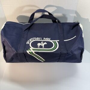 VINTAGE Sportsman's Park Racetrack Chicago Jockey Club Duffle Bag - RARE!